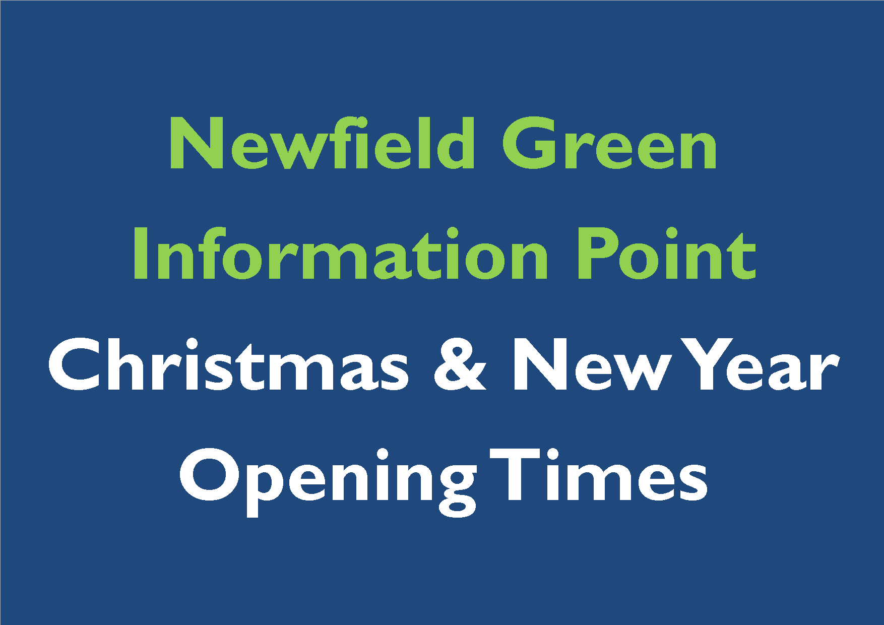 Newfield Green Information Point Christmas Opening Sheffield Credit Union