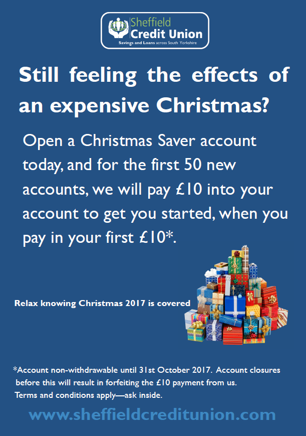 New Christmas Saver Offer First 50 Applicants! Sheffield Credit Union