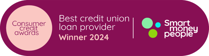 Best credit union loan provider, winner 2024. Consumer Credit Awards by Smart Money People.